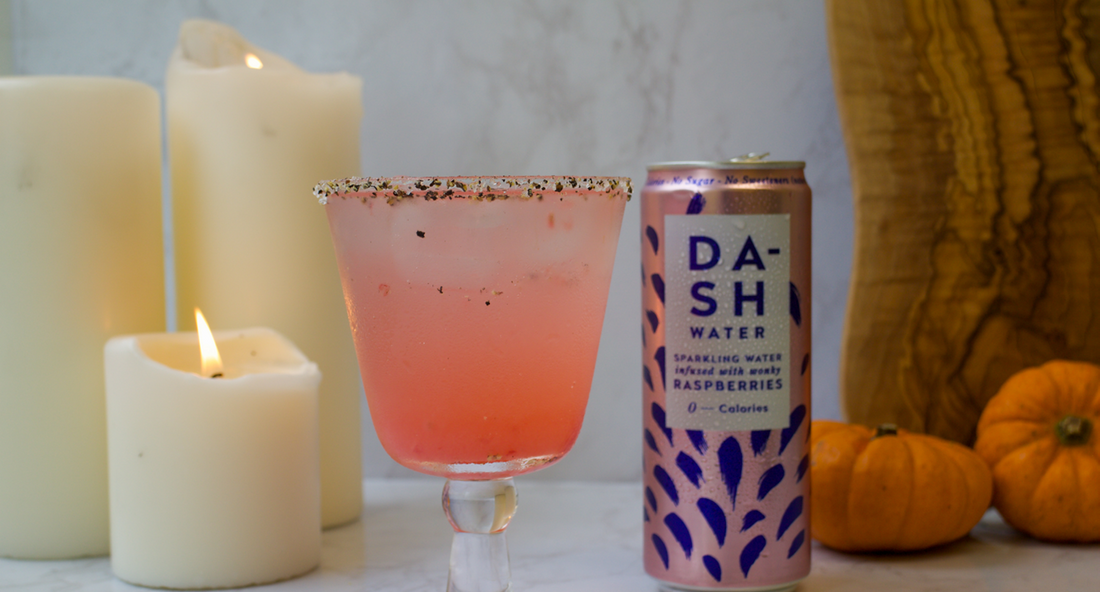 Halloween DASH Mocktail in kicthen next to candles