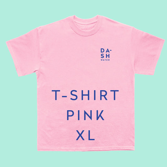 Dash T-shirt Cotton Pink XL
